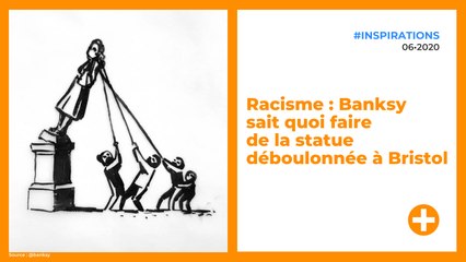 Racisme : Banksy sait quoi faire de la statue déboulonnée à Bristol