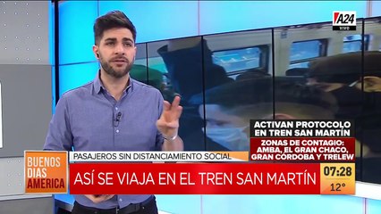Tren San Martín: activaron protocolo y hay demoras
