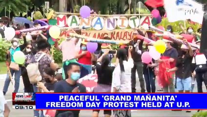 Peaceful 'grand mañanita' freedom day protest held at UP