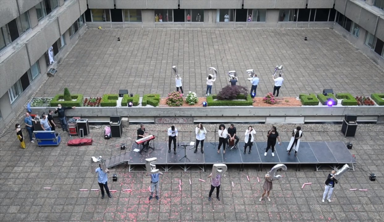 Liège concert au chr de la citadelle pour remercier le personnel soignant