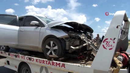 Dede ile torun kazada yaralandı