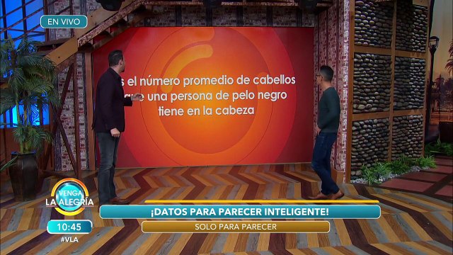 ¡Descubre al lado de Sergio cuántos cabellos negros tiene una persona promedio! | Venga La Alegría