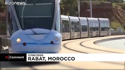 Rabat tramways don face masks to encourage Moroccans to wear them