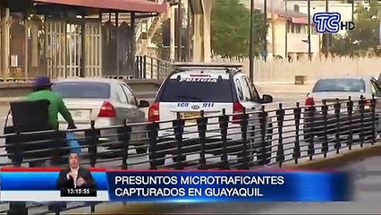 Dos presuntos microtraficantes fueron capturados al norte de Guayaquil