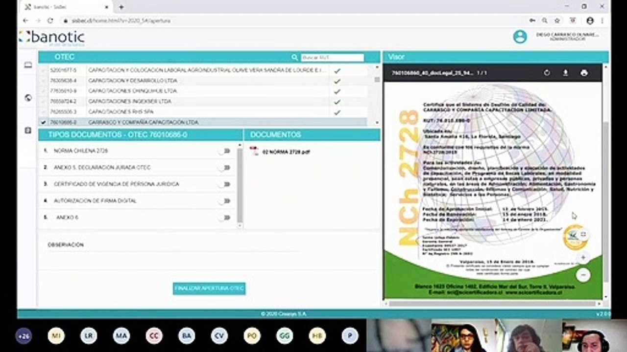 Apertura Primera Licitación 2020 - Banotic- Parte 2