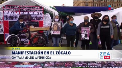Familias de desaparecidos mantienen plantón en la CDMX
