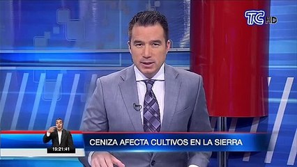 Cientos de hectáreas de cultivos han resultado afectadas por caída de ceniza del volcán Sangay