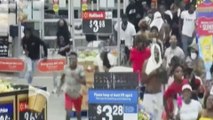 Hundreds of Americans looted Walmart store during protest