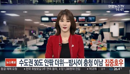 [날씨] 수도권 30도 안팎 더위…밤사이 충청 이남 집중호우
