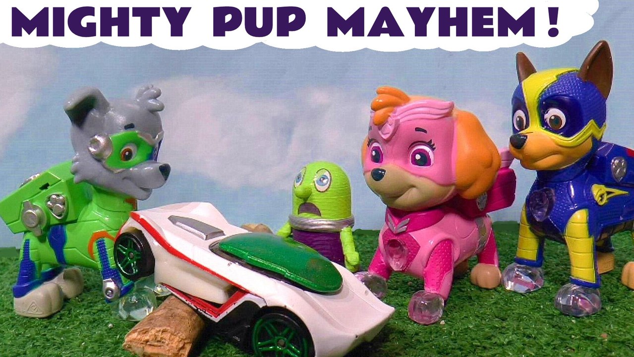 Paw Patrol Mighty Pups Mashem Rescue from DC Comics The Joker Pranks with the Family Friendly Funny Funlings in this Full Episode Toy Story for Kids from Kid Friendly Family Channel Toy Trains 4U