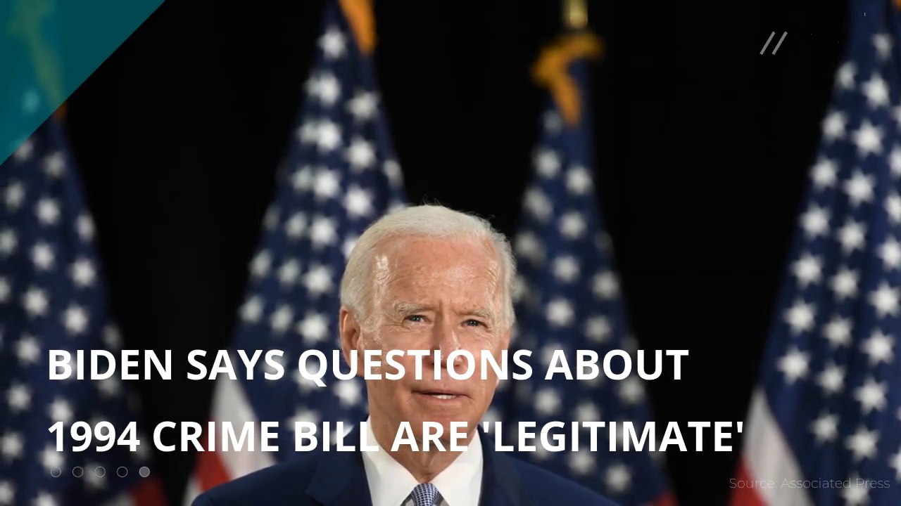 Biden says questions about 1994 crime bill are 'legitimate', and other top stories from June 13, 2020.