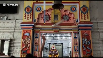 Man installs ingenious contactless bell to protect devotees at Hindu temple
