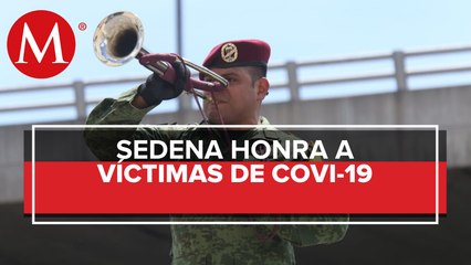 Con toque del silencio, Sedena honra a víctimas del coronavirus