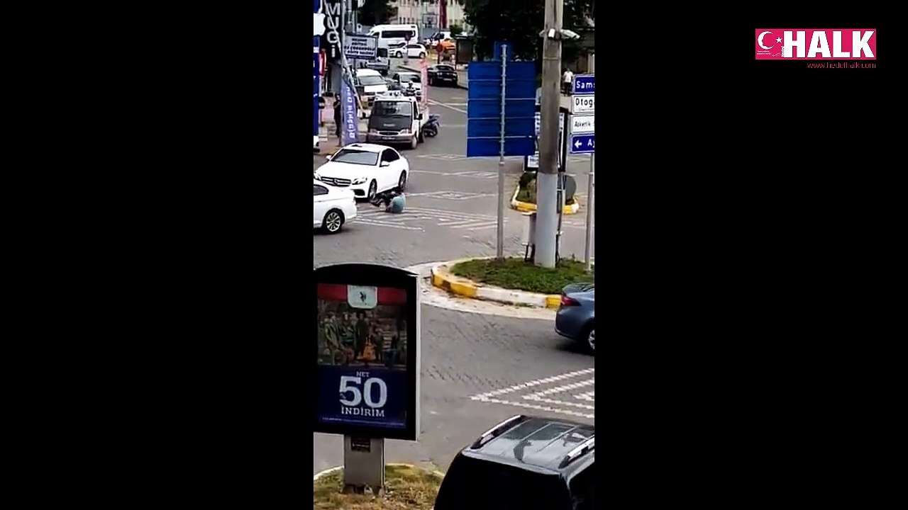Yol ortasında  spor yaptı