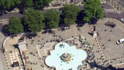 Police and protesters clash