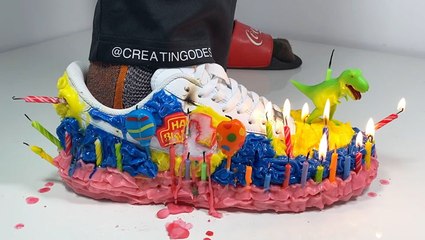 Download Video: Designer uses everyday items to transform sneakers