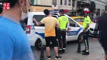 Taksim'de 'polisim' diyerek alkollü araç kullanan Iraklıya ceza