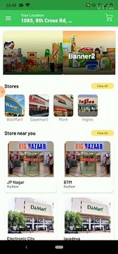 Grocery Shopping Saas app overview for our testing phase apk