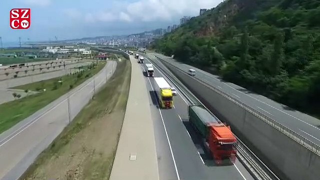 Trabzon'da eylem yapan nakliyeciler: Bizi corona değil sahipsizlik öldürecek