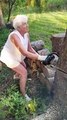 Cette grand-mère évite le pire en coupant un arbre... chanceuse