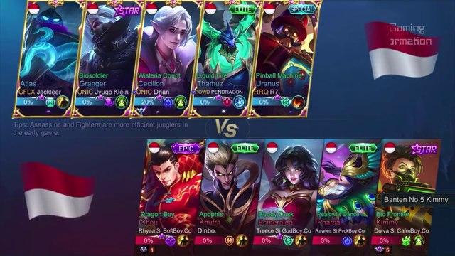 RRQ R7 - Uranus, GFLX JackLeer - Atlas Gameplay with Top Global Cecilion - ONIC Drian MLBB