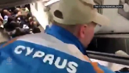 Escalator accident in Rome subway station injures soccer fans