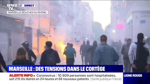 Manifestation contre le racisme: des tensions en cours à Marseille