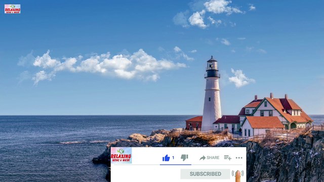 lighthouse View | Beautiful Guitar Music | Walk the Dog Music | Warm Water | Relaxing Views & Music♥