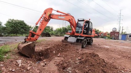 Ông chủ tes thử máy xúc doosan dx140w ace tại bãi