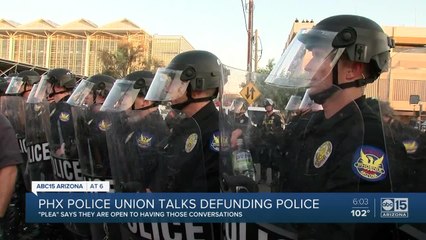 Phoenix police union talks defunding police
