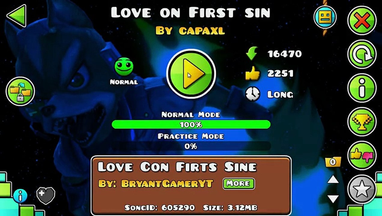 Nivel Auto muy sincronizado - Love On First Sin By CapaXL - Geometry Dash