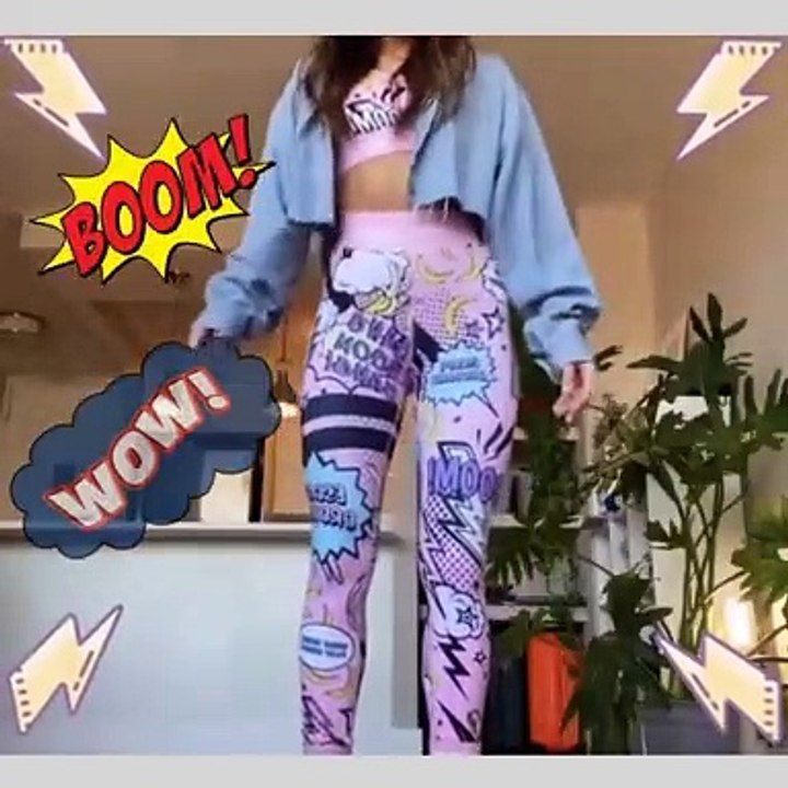 Comics Printed Gym Suit