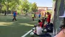 Isak Playing football