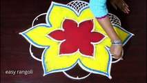 creative and beautiful ,rangoli art designs ,by easy rangoli, - kolam designs ,with colors