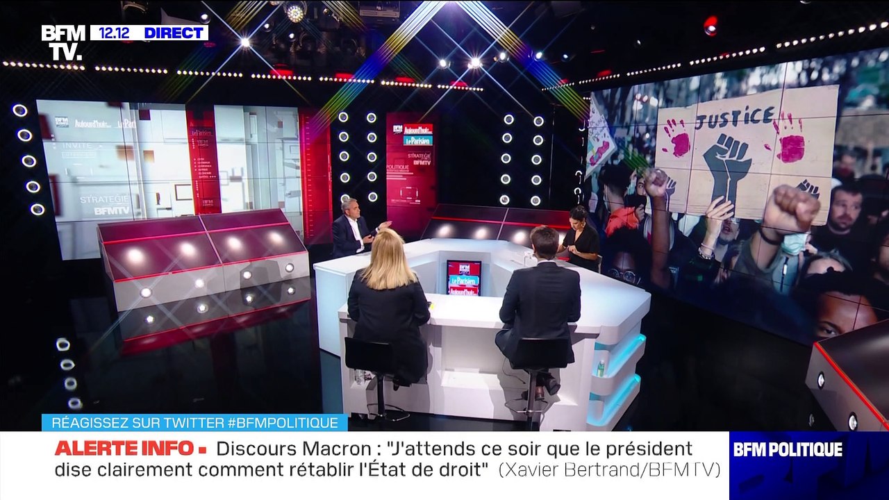"Il n'y a pas de parallèle possible entre de multiples polices aux Etats-Unis qui sont sous la responsabilité de gouverneurs et notre police nationale", Xavier Bertrand - 14/06