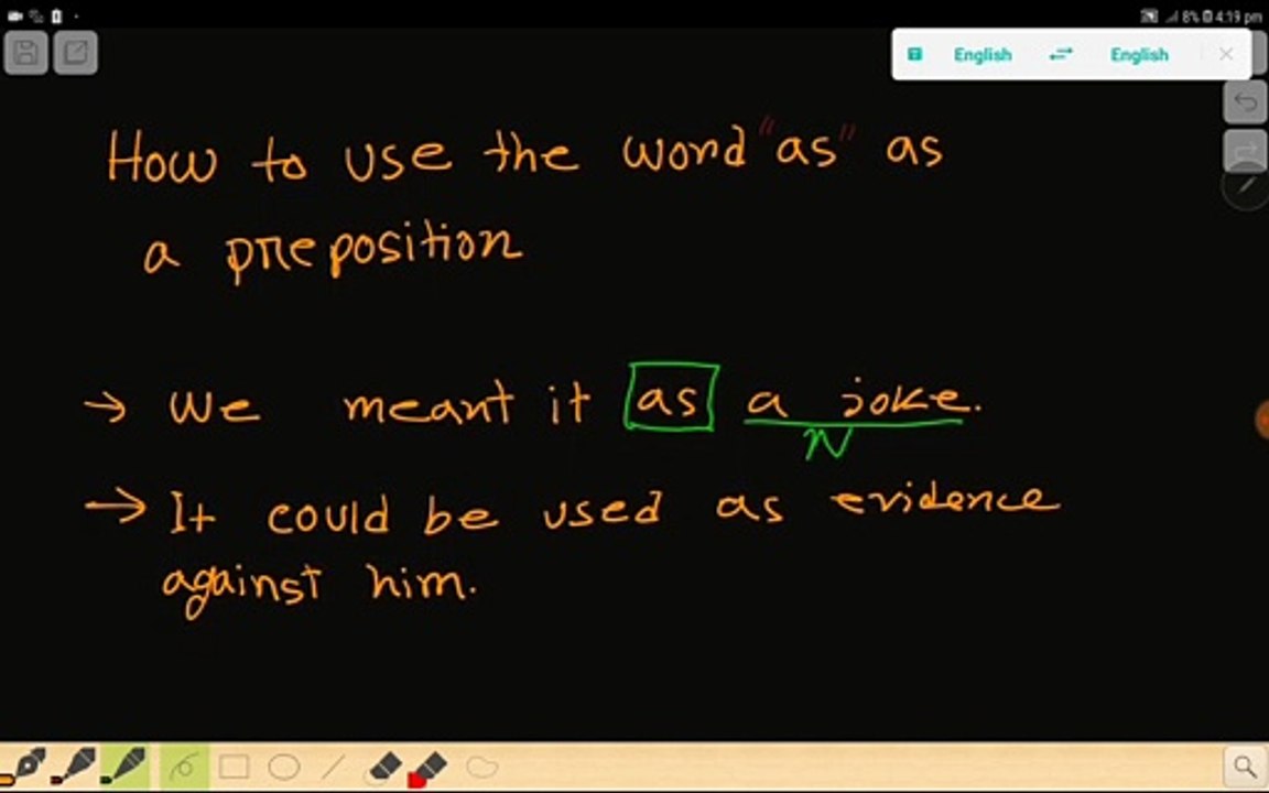 How to use as as a preposition