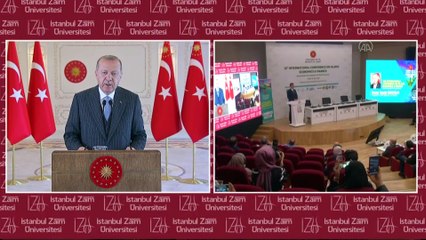 Cumhurbaşkanı Erdoğan 12. IIEFC'ye telekonferansla katıldı: (1) - İSTANBUL