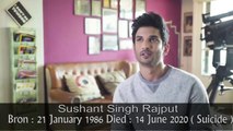 Sushant Singh Rajput Death ( Suicide ) .He was only 34 yrs of old an indian famous actor !