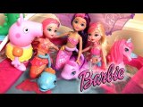 New Mermaid Barbie Dolls Color Change Hair Pearl Princess and La Cerdita Peppa Pig by DisneyCollector