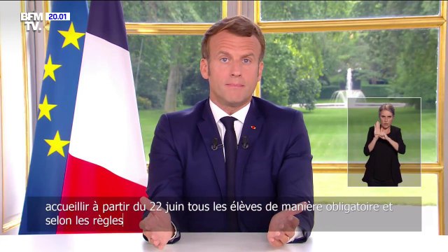 Emmanuel Macron: Les crèches, les écoles, les collèges accueilleront à partir du 22 juin les élèves de manière obligatoire