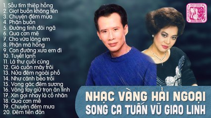 GIAO LINH, TUẤN VŨ - SONG CA ĐỂ ĐỜI THẬP NIÊN 90  LIÊN KHÚC NHẠC VÀNG TRỮ TÌNH HẢI NGOẠI CỰC HAY