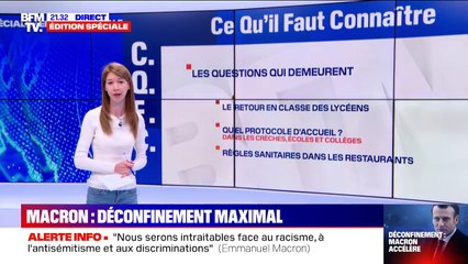 Descargar video: Écoles, restaurants, frontières... Les principales annonces d'Emmanuel Macron dans son allocution