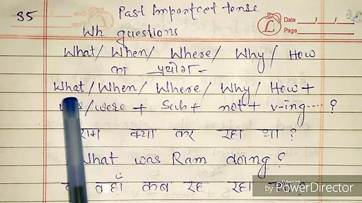 Past imperfect tense in hindi