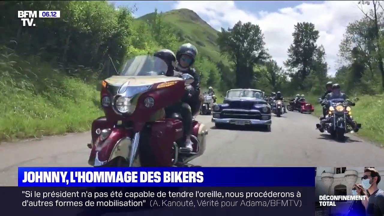 L'hommage des bikers pour les 77 ans de Johnny Hallyday