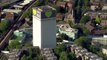 Aerials of Grenfell 3 years after London tower block fire