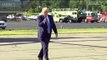 President Donald Trump arrives at Morristown Municipal Airport en route to Washington, DC (1)