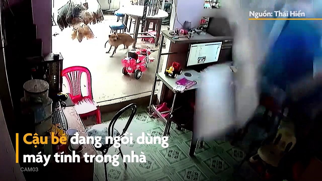 Cảnh bồn nước rơi từ trần nhà suýt trúng đầu bé trai