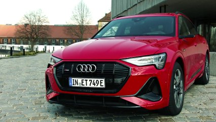 The new Audi e-tron Sportback Exterior Design in Catalunya red
