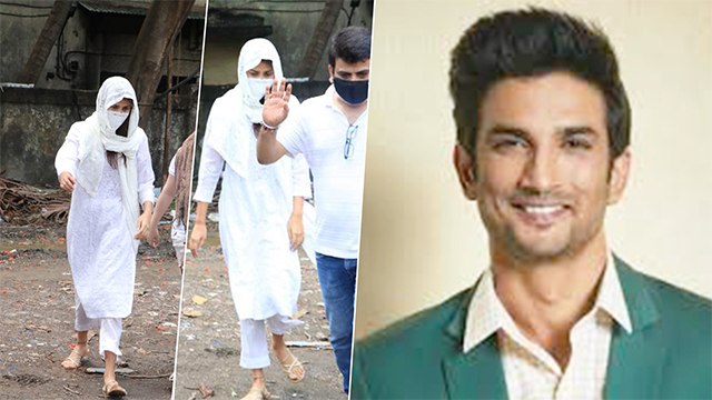 Last Rites Of Sushant Singh Rajput: Alleged GF Rhea Chakraborty Spotted