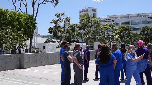 Thunderbirds Honor First Responders at Mission Hospital - California, with a Flyover May 15, 2020